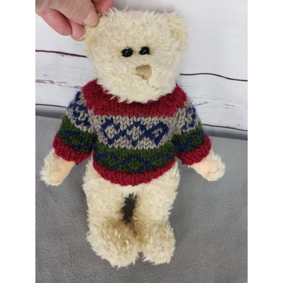 Chrisha Playful‎ Plush Tan Bear with Colorful Sweater Stuffed Teddy Bear - Picture 7 of 10